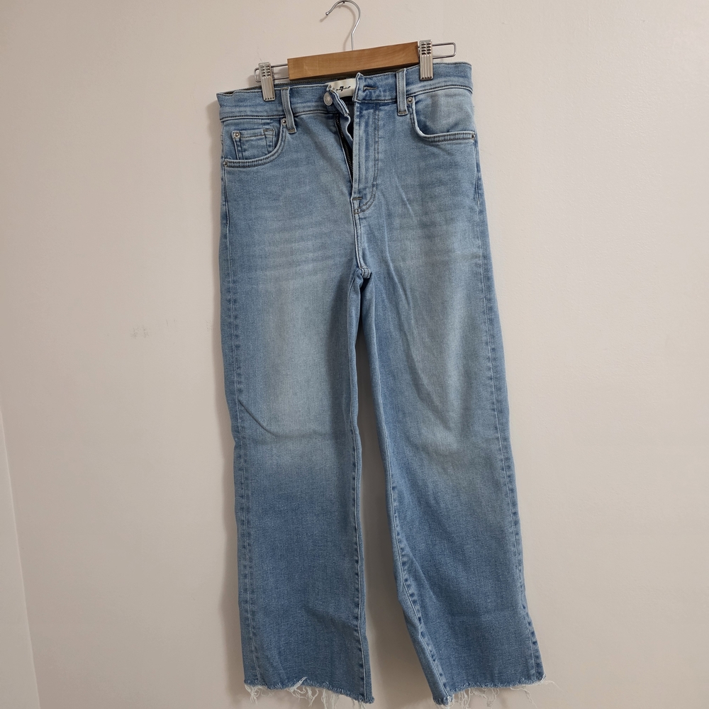 7 For All Mankind Light Wash Straight Leg Jeans